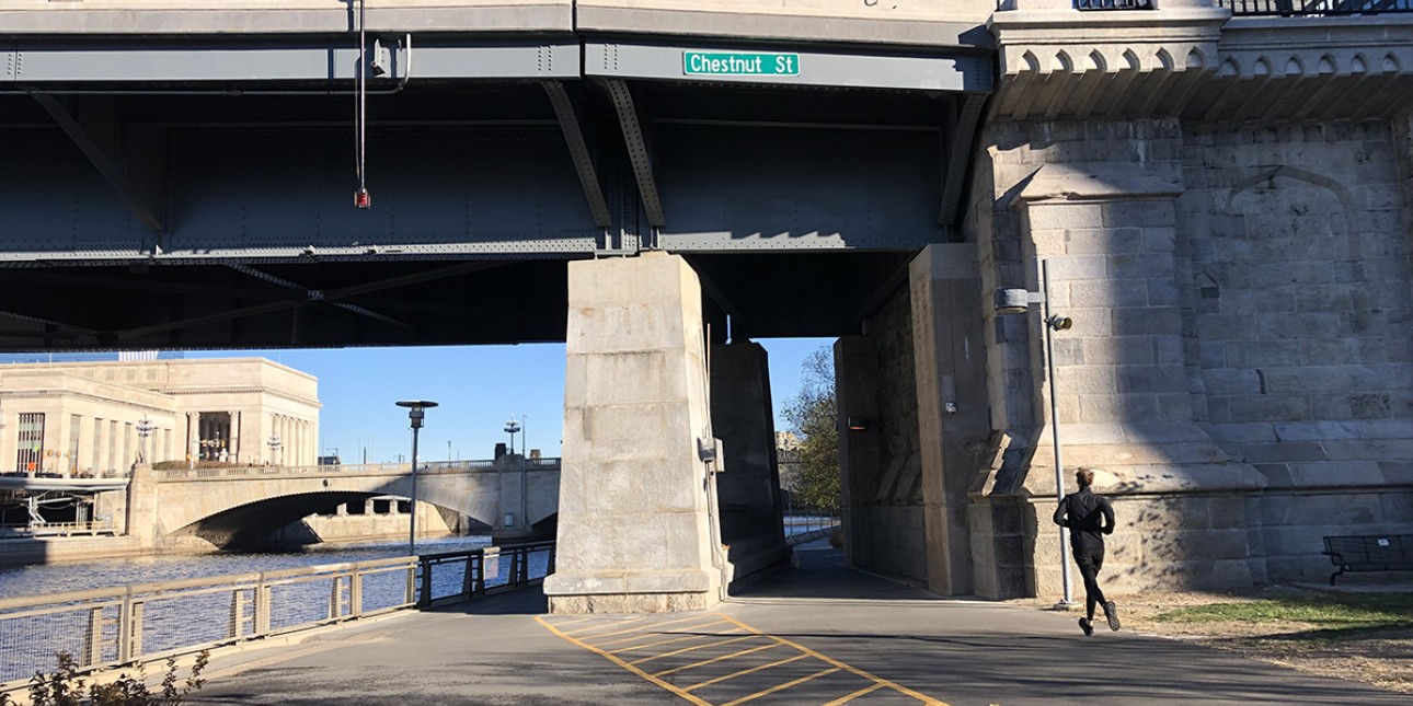 Schuylkill Banks at Chestnut Street Bridge