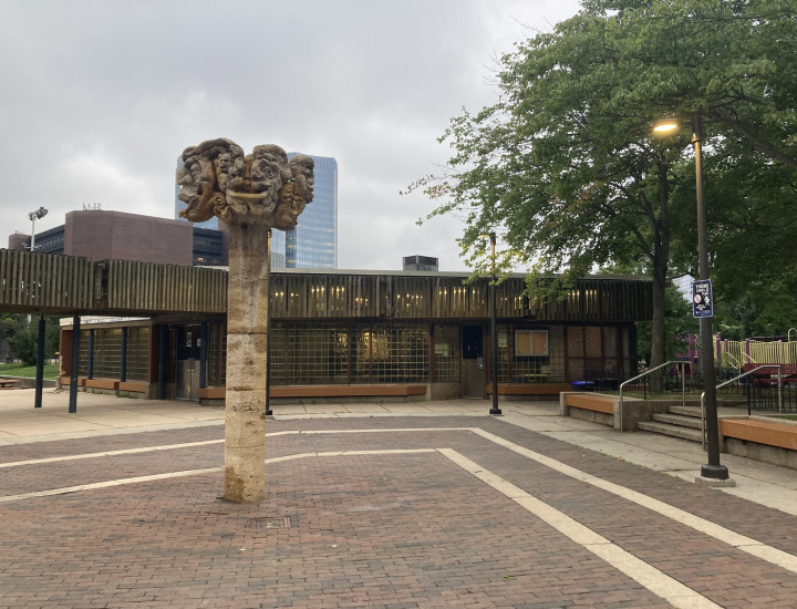 Markward Rec Center on a cloudy day