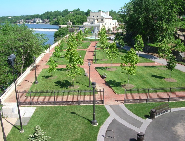 Fairmount WaterWorks viewed from the South Garden