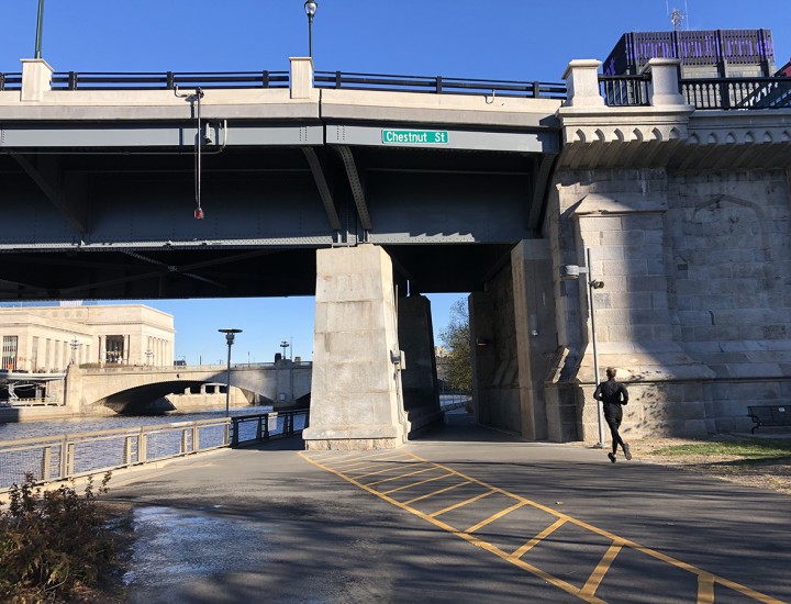 Schuylkill Banks at Chestnut Street Bridge